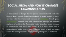 EASE Technology Solutions: Social Media and How it Changes Communication