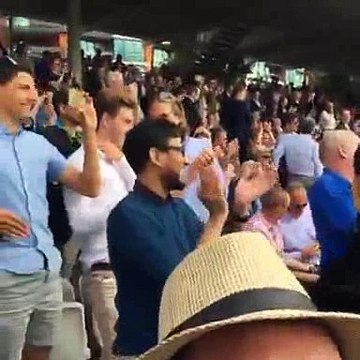 Mobile Footage Of Faisal Javed Khan At Lords When Misbah At 99 Yesterday - Misbah Ne Push ups Kar Humein Msg Dia Ke Ap Dharna Deen