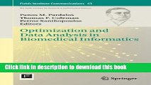 Read Optimization and Data Analysis in Biomedical Informatics (Fields Institute Communications)