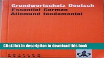 Read Grundwortschatz Deutsch: Essential German / Allemand Fondamental (German and English Edition)