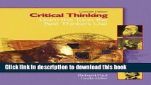 Read Critical Thinking: Learn the Tools the Best Thinkers Use, Concise Edition  Ebook Online