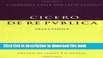 Download De re publica: Selections (Cambridge Greek and Latin Classics) E-Book Free