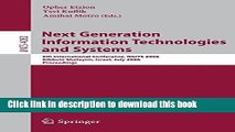 Read Next Generation Information Technologies and Systems: 6th International Conference, NGITS