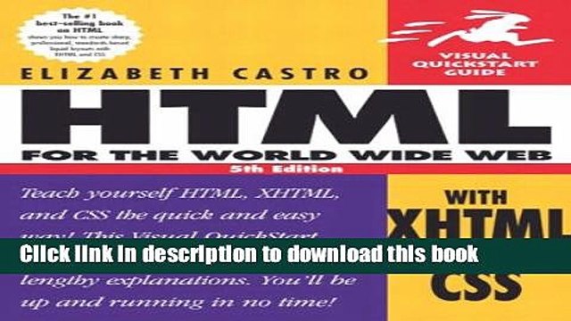 Download HTML for the World Wide Web with XHTML and CSS: Visual Quickstart Guide Ebook Online