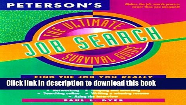 Read Ultimate Job Search Survival Guide (Peterson s Ultimate Guides) Ebook Free