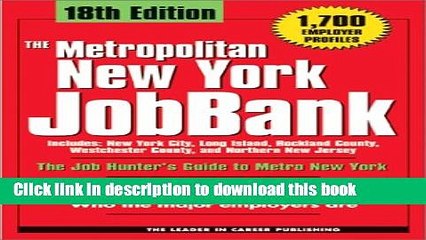 Read The New York Job Bank (Metropolitan New York JobBank)  Ebook Free