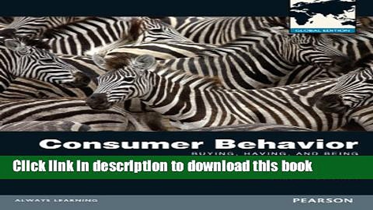 Read Consumer Behavior: Buying, Having, and Being  Ebook Free