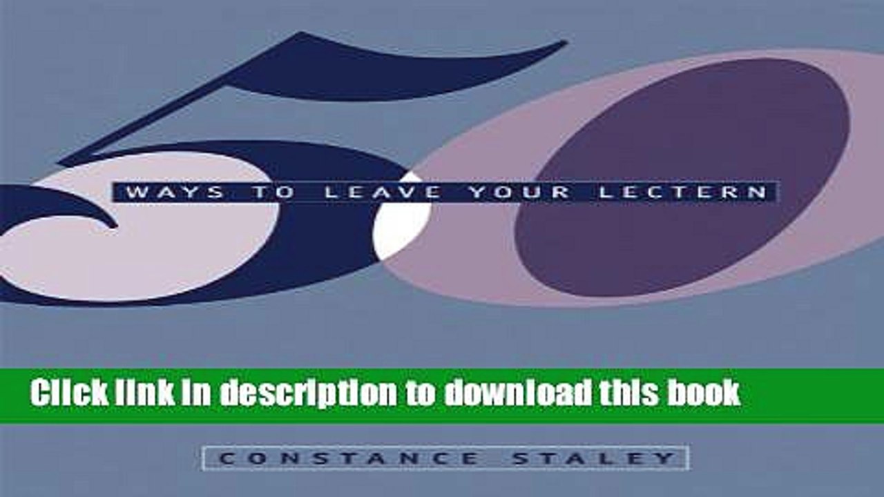 Read 50 Ways to Leave Your Lectern  PDF Online