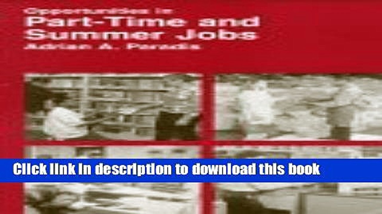 Read Opportunities in Part-Time and Summer Jobs  Ebook Free