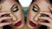 Latest Gold Glitter Cut Crease Smokey Eye - New Years Eve Makeup Tutorial I Glitter cut crease makeup tutorial