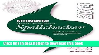 Download Stedman s Plus Version 2014 Medical/Pharmaceutical Spellchecker (Standard)  Ebook Free