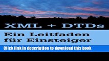 Download XML   DTDs: Ein Leitfaden fÃ¼r Einsteiger (German Edition)  Ebook Free