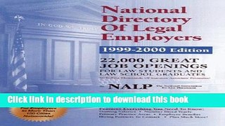 Read National Directory of Legal Employers, 1999-2000 edition:  Ebook Free