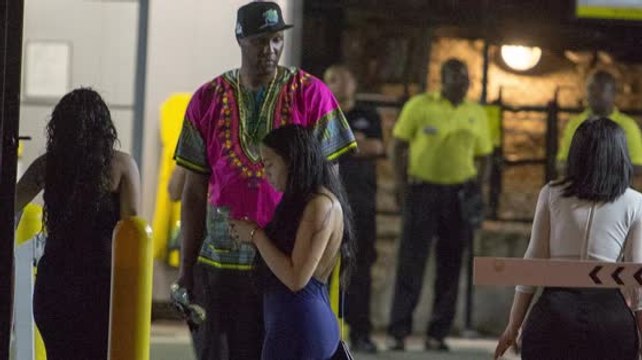 Lamar Odom Parties with Beautiful Women After Touching Down in NYC