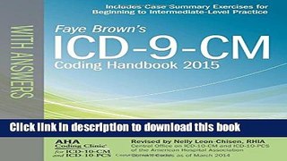 Read ICD-9-CM Coding Handbook, with Answers, 2015 Rev. Ed. (ICD-9-CM Coding Handbook with Answers