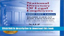 Read National Directory of Legal Employers, 2000-2001 Edition  PDF Online