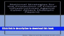 PDF National Strategies for the Protection of Critical Infrastructures against Cyber Attack Free