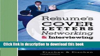 Read Resumes, Cover Letters, Networking, and Interviewing  Ebook Free