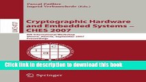 Read Cryptographic Hardware and Embedded Systems - CHES 2007: 9th International Workshop, Vienna,