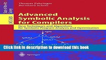 Read Advanced Symbolic Analysis for Compilers: New Techniques and Algorithms for Symbolic Program