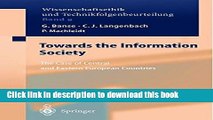 Download Towards the Information Society: The Case of Central and Eastern European Countries Free