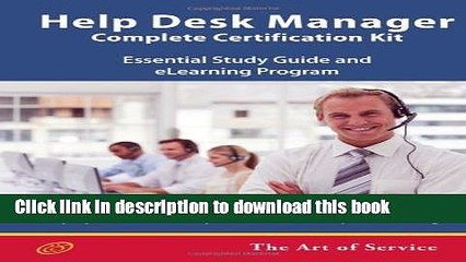 Read Help Desk Manager Complete Certification Kit Develop The