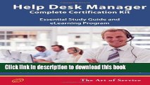 Read Help Desk Manager - Complete Certification Kit: Develop the skills required to manage a