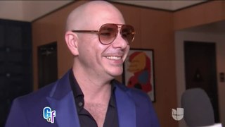 Pitbull El Gordo y La Flaca Interview/Entrevista