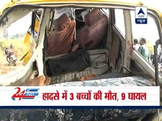 Four children killed in road mishap, 8 injured