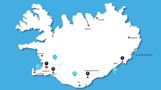 Viajes a Islandia | Mapa Vuelta a Islandia por el Ring Road 10 noches