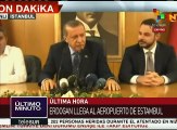 Erdogan: Gob. turco sigue en funciones y acabaremos con los golpistas
