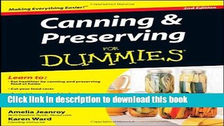 Read Canning and Preserving For Dummies  Ebook Free