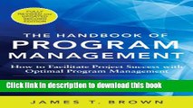 Read The Handbook of Program Management: How to Facilitate Project Success with Optimal Program