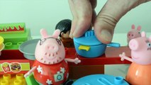 Pig George Da Familia Peppa Pig no Mcdonald's Lego e Play-Doh Massinha de Modelar!!! Em Portugues