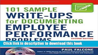Read 101 Sample Write-Ups for Documenting Employee Performance Problems: A Guide to Progressive