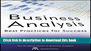 Read Business Analysis: Best Practices for Success  Ebook Free