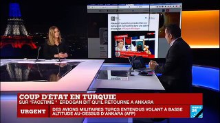 Coup d'État en Turquie - Sur Facetime, Erdogan dit qu'il retourne à Ankara