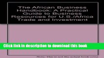 [PDF] The African Business Handbook: A Practical Guide to Business Resources for U.S./Africa Trade