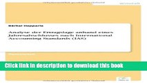 [PDF] Analyse der Ertragslage anhand eines Jahresabschlusses nach International Accounting