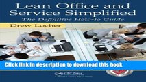 Read Lean Office and Service Simplified: The Definitive How-To Guide  Ebook Free