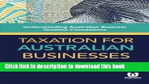 [PDF] Taxation for Australian Businesses: Understanding Australian Business Taxation Concessions