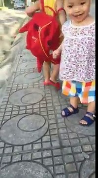 Two kids playing in the street - Games for Kids | Cute Baby Videos 2016