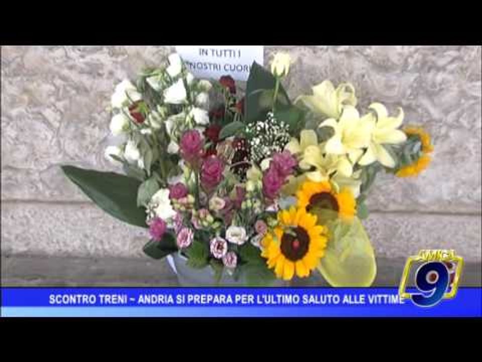 Scontro treni, Andria si prepara per l'ultimo saluto alle vittime