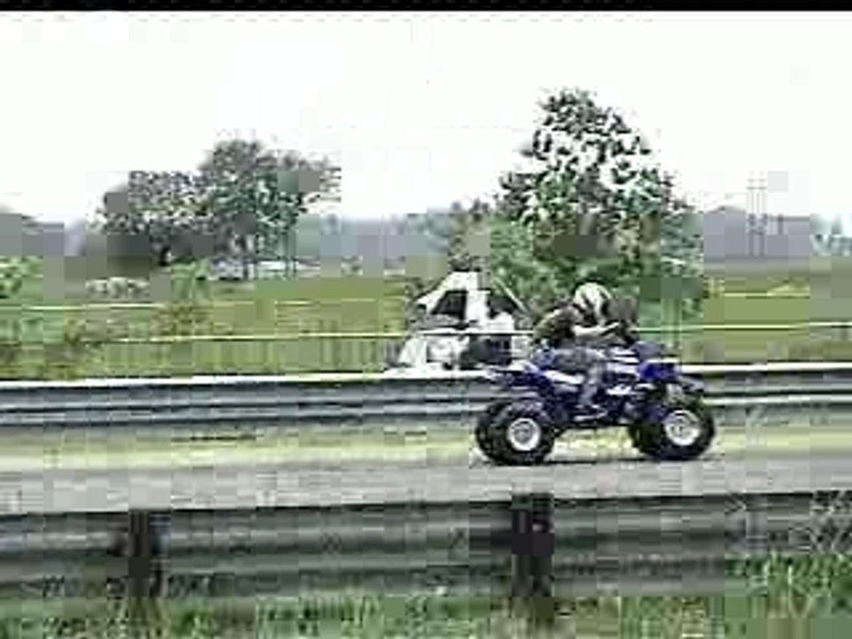 Yamaha raptor(atv) vs kawasaki zzr 600