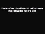 FREE PDF Flash CS3 Professional Advanced for Windows and Macintosh: Visual QuickPro Guide#