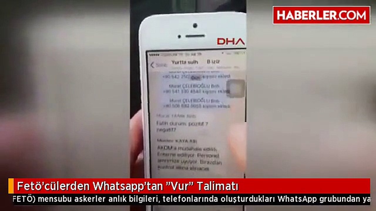 Fetö'cülerden Whatsapp'tan "Vur" Talimatı