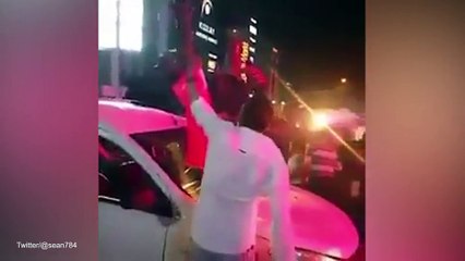 military tanks running over cars in istanbul