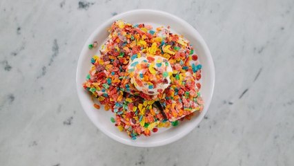 How to Make Fruity Pebbles Ice Cream Treats