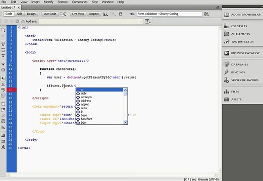 [Javascript] Form Validation