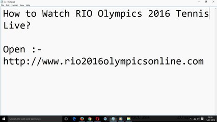 How to Watch RIO Olympics 2016 Tennis Live